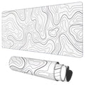 Topographic mouse pad 90x40cm 3mm  White