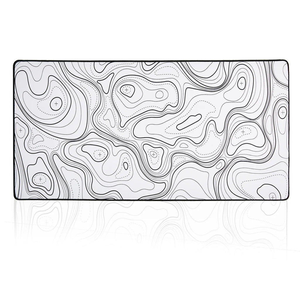Topographic mouse pad 90x40cm 3mm  White