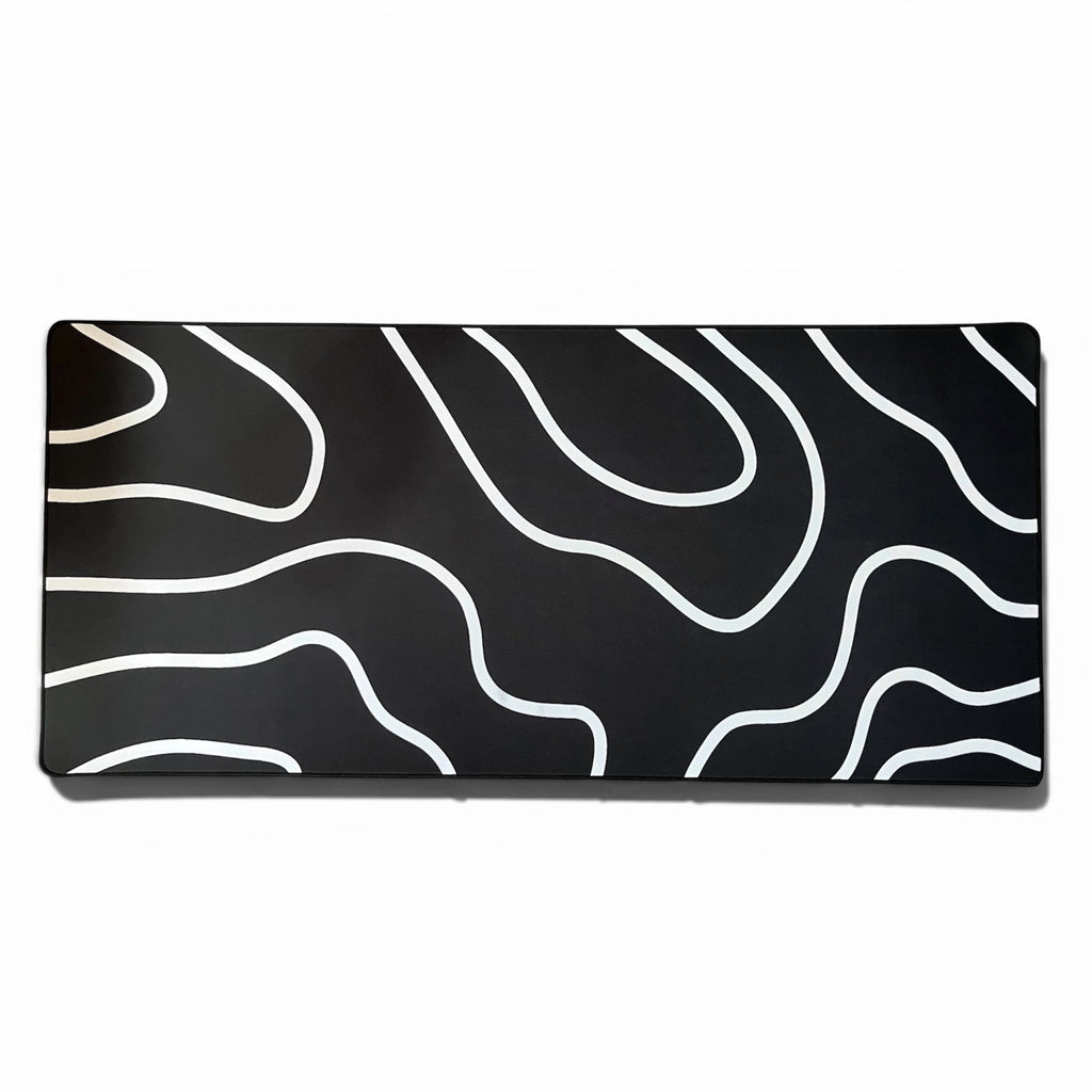 SPIN CART Mousepad 90x40cm black and white