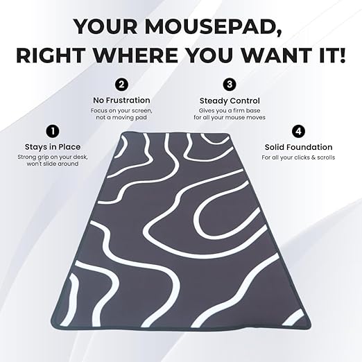SPIN CART Mousepad 90x40cm black and white