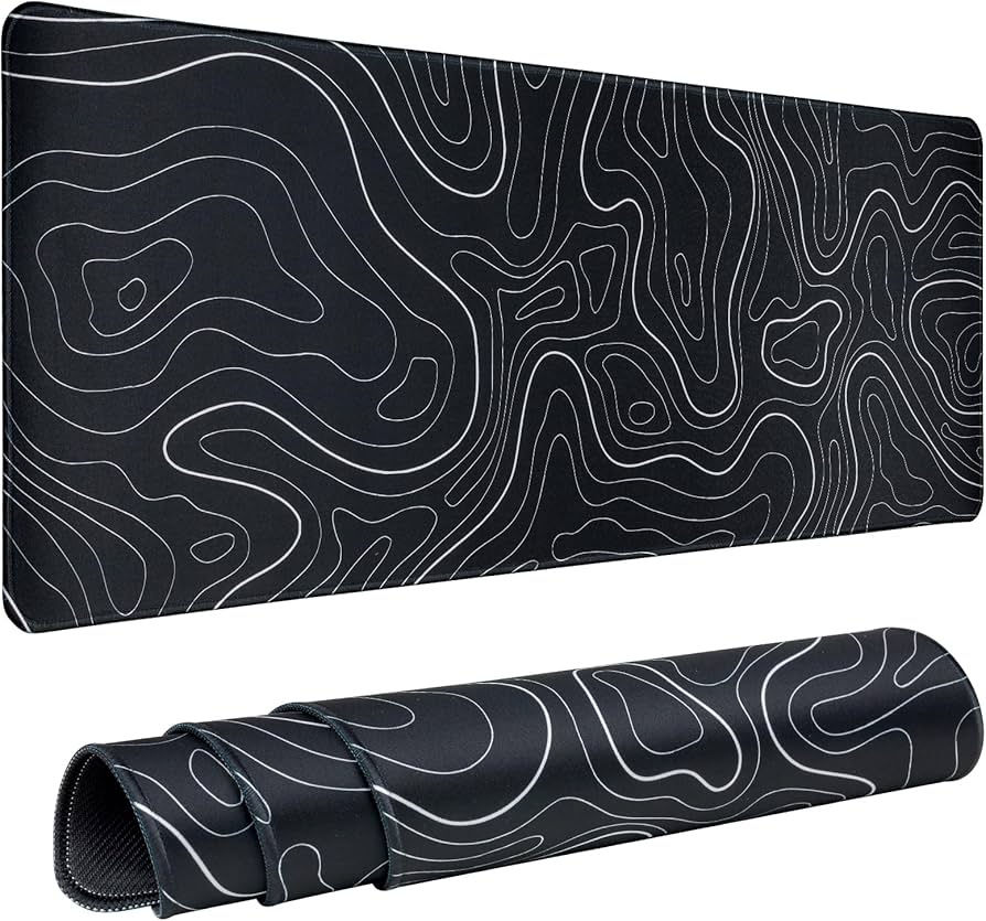 Topographic mouse pad 90x40cm 3mm Black