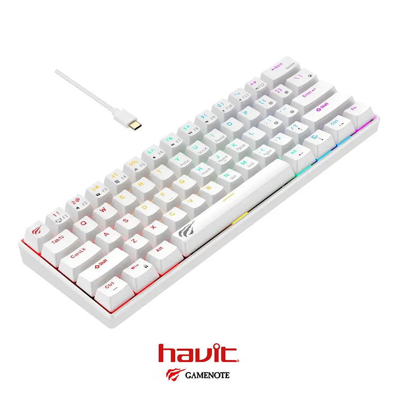 HAVIT Mechanical Keyboard KB903L RGB White