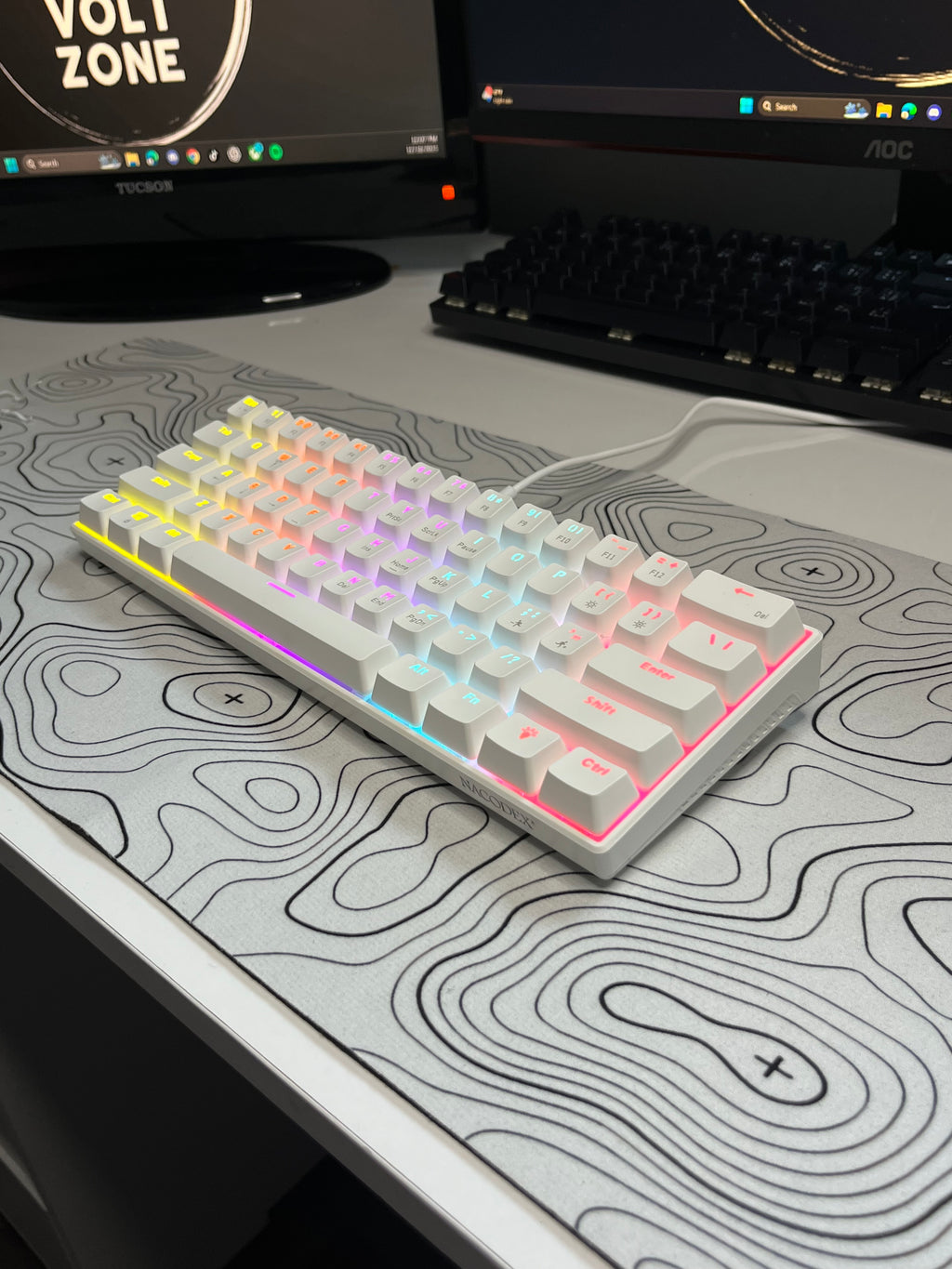 AJAZZ NK61 Wired Red Switches (white)