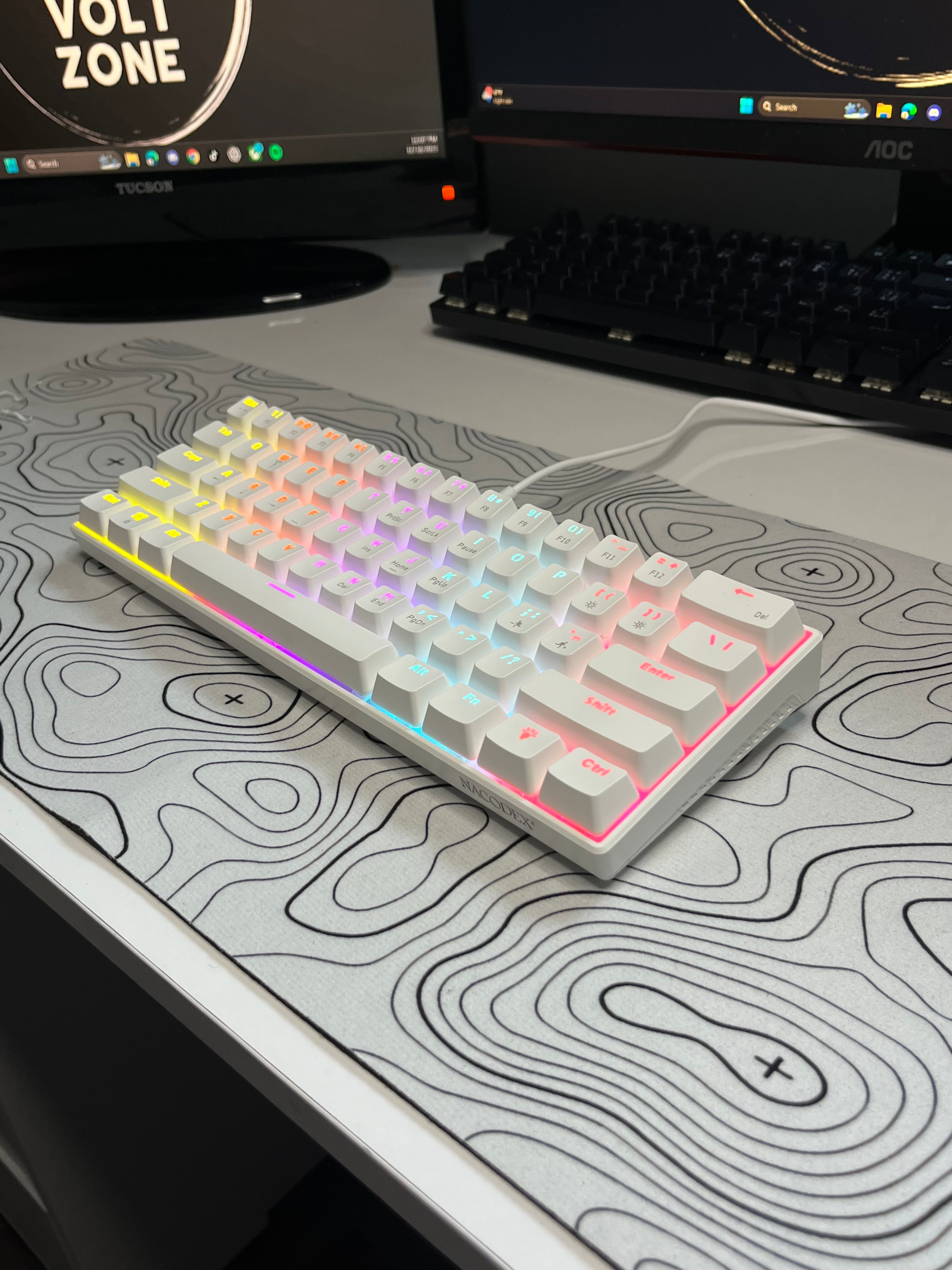 AJAZZ NK61 Wired Red Switches (white)