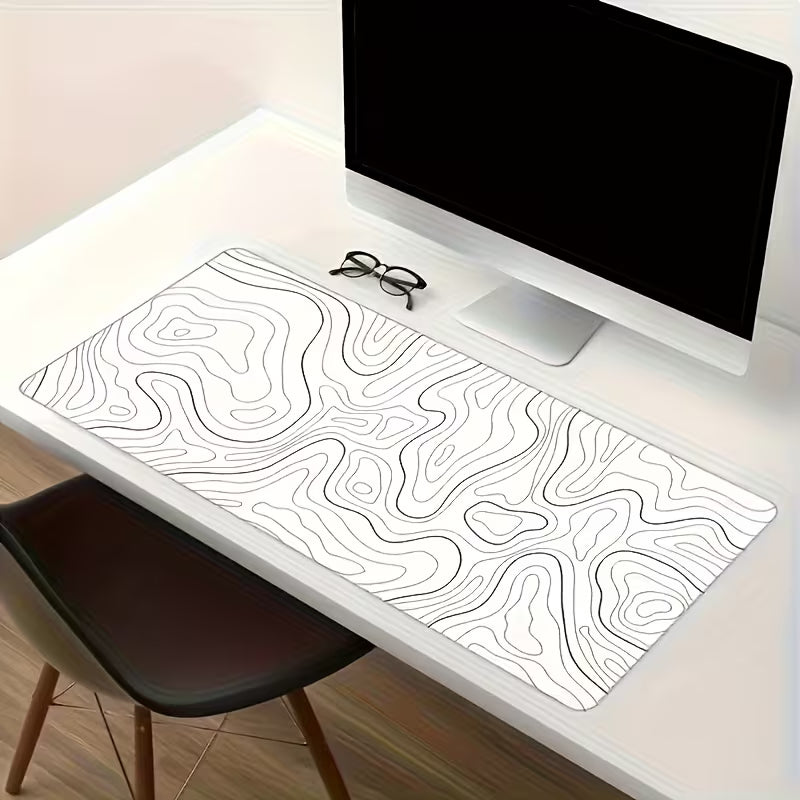 mouse pad white/black 80x30cm