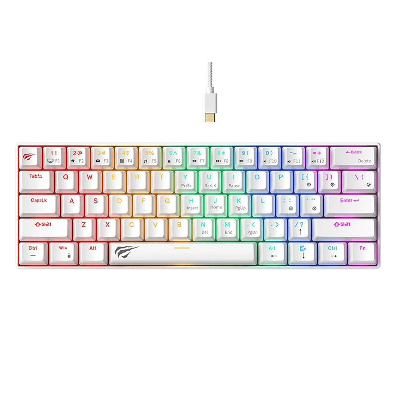 HAVIT Mechanical Keyboard KB903L RGB White